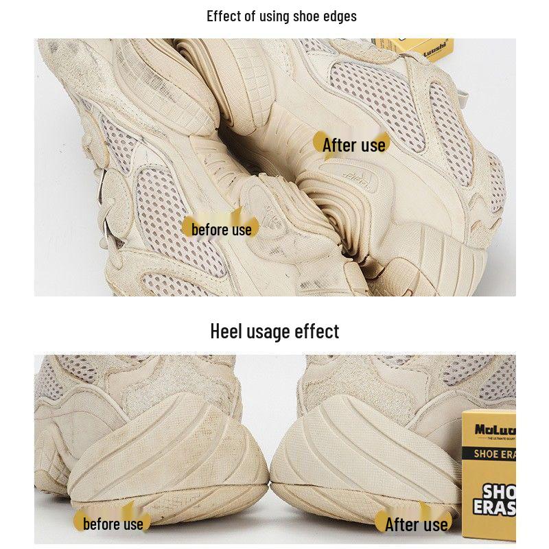 Suede Sneaker Cleaning Eraser - Dry Clean White Shoes and Decontaminate Sneakers