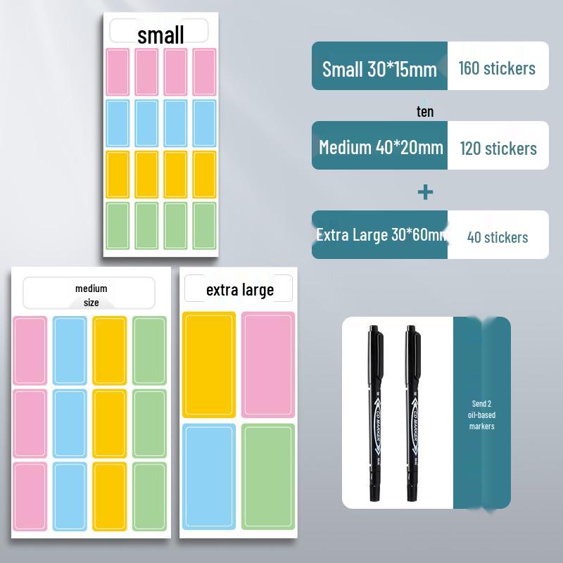 Waterproof Transparent Adhesive Name Stickers - Colorful and Self-Adhesive Labels