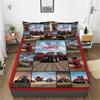 3D Tractor Fitted Sheet Kids Farm Equipment Trucks Bedding Set for Boys, Tractors Vehicles Bed Sheet Set Breathable Bed Cover
