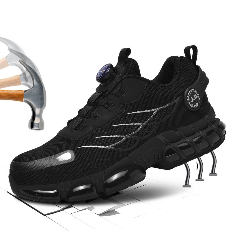 

большой размер Мужская защитная обувь Новая Защита от ударов и проколов Модные мужские кроссовки в спортивном стиле на толстой подошве 36