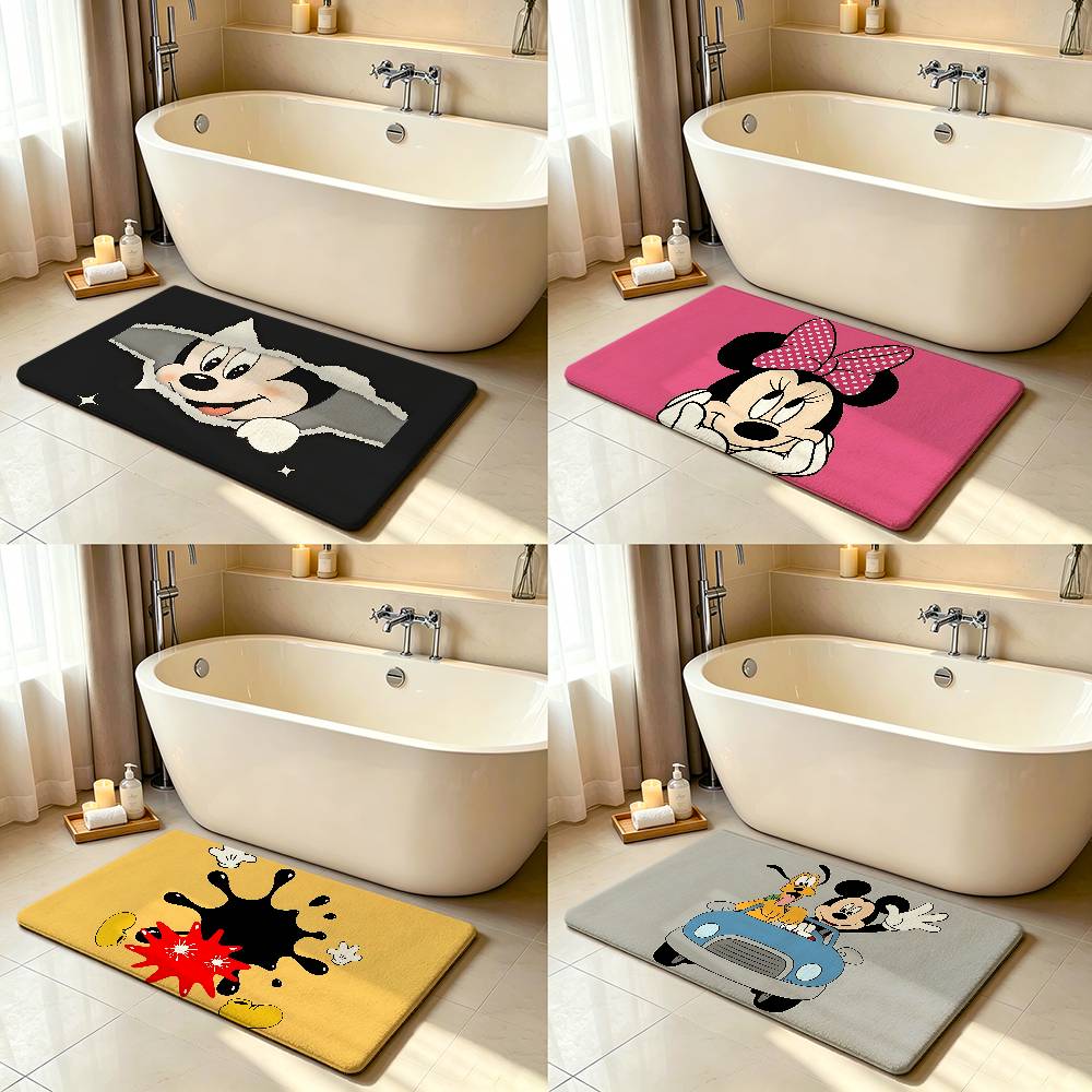 Cute Cartoon M-Mickey M-Mouses Carpet Bathroom Anti-slip Mat Door Mat Home Decoration Mat Entrance Door Mat Scratch-resistant