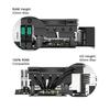 ID-COOLING IS-55 BLACK Low Profile CPU Air Cooler, 57mm Height, 5 Heat Pipes, 120x120x15mm Slim Fan, for Intel LGA1700/115X/1200 and AMD AM4/AM5 Deskt