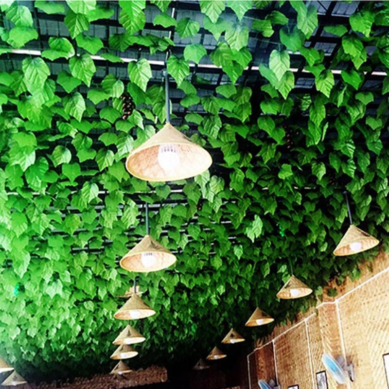 Silk Artificial Ivy Rattan Leaf Garland Plant Vine Home Wedding Bathroom Decoration Garden Festival Party Decor