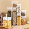 Barattolo Ermetico per Alimenti Apertura Facile con Una Mano Contenitore Ermetico con Chiusura a Click Barattolo di Plastica per Conservazione di Noci Caffè Farina