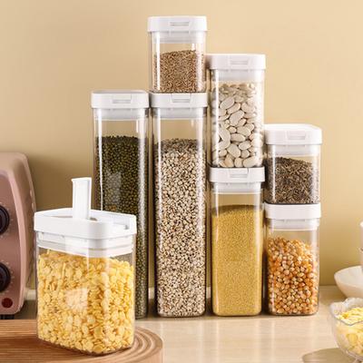 Bocal scellé pour aliments Ouverture facile à une main Contenant hermétique avec fermeture à clic Bocal de stockage en plastique pour noix café