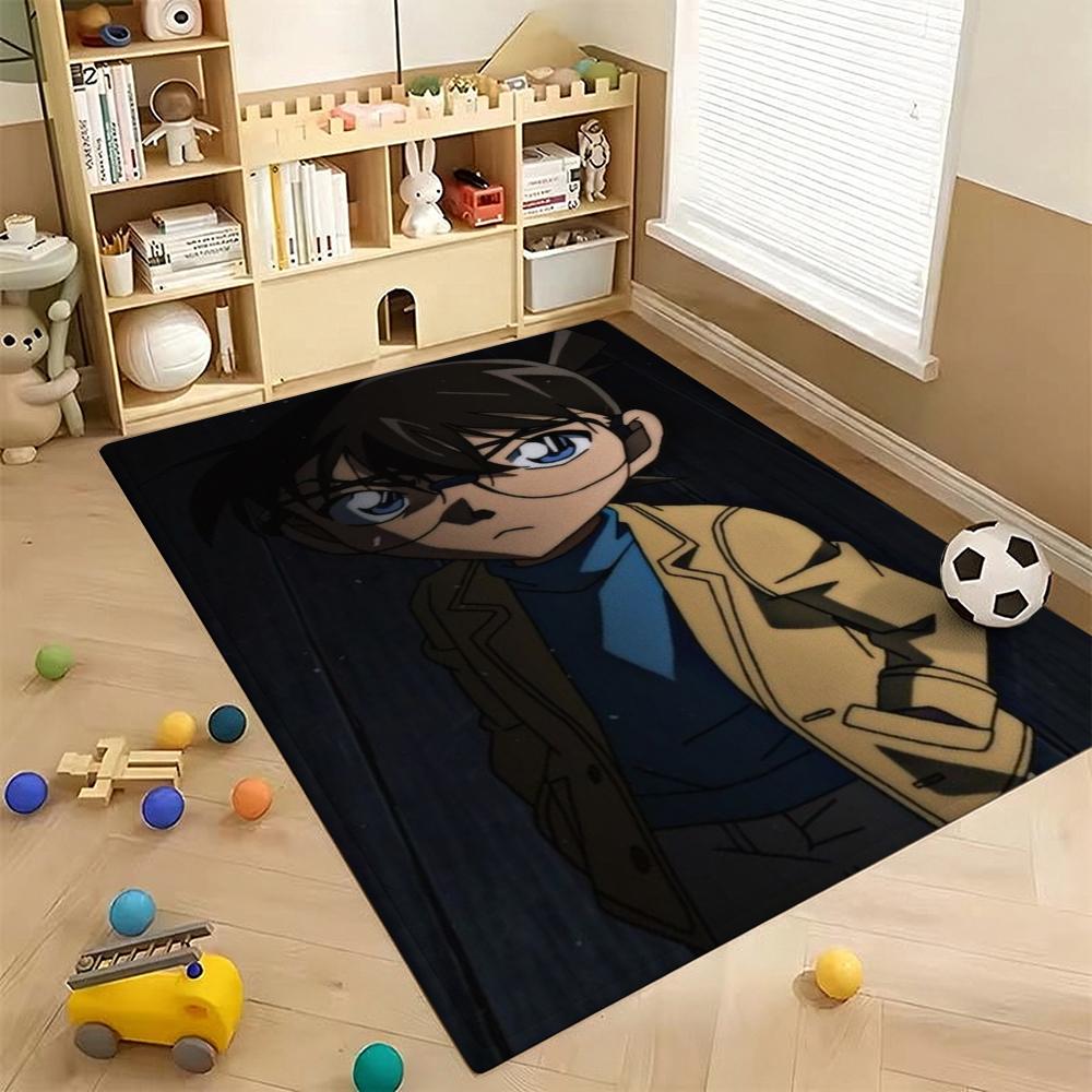 Anime Detective Action Indoor Rug Soft Texture Nonslip Carpet For Girls Bedroom Play Area Home Decor Halloween Gift