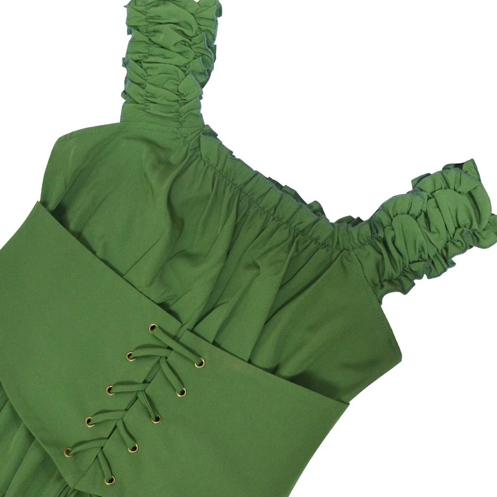 Women's Renaissance Medieval Dress, Off-the-Shoulder Corset Maxi Dress for Halloween Party & Cosplay