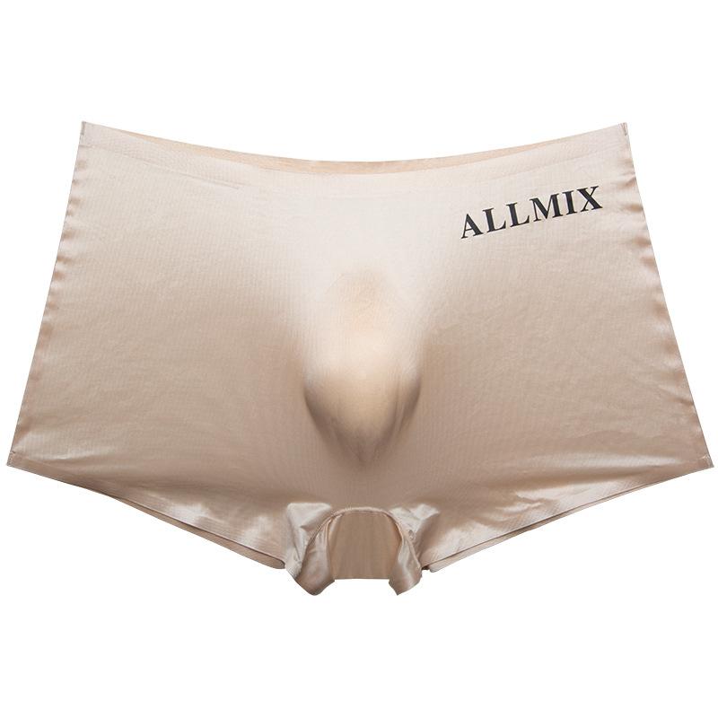 3D konvexen Sack Sexy Brief transluzenten Eis Seide dünne Herren Höschen Boxershorts Kopf