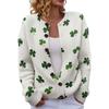 LXF-YK52 Crew Neck Cardigan St. Patrick's 3D Printed Sweater New Knitted European beautiful woman