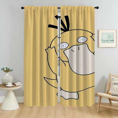 P-pokemones Anti-mosquito Curtains for Living Room Window Curtain for Room 2 Panel Shades Partition Home Interior Curtains Child