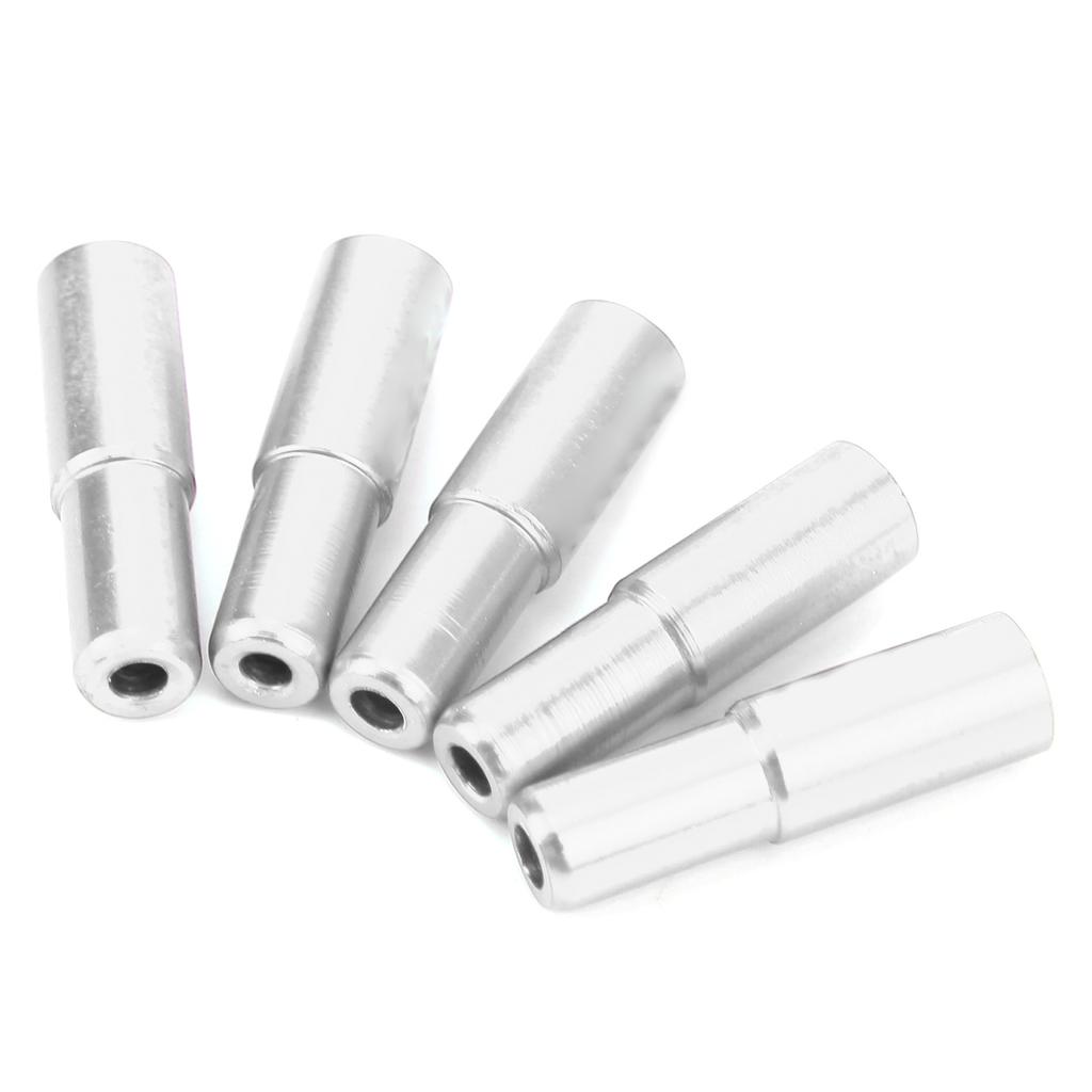 DUUTI 5 Stück Aluminiumlegierung Fahrrad Bremskabelschlauchkappe für 5mm Kabel Bremskabelkappen Zubehör Silber