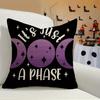 Halloween Moon Phase and Mystical Creature Pillowcases: It's just A PHASE, Snake, Moth & Starburst Designs Sofa cushion cover