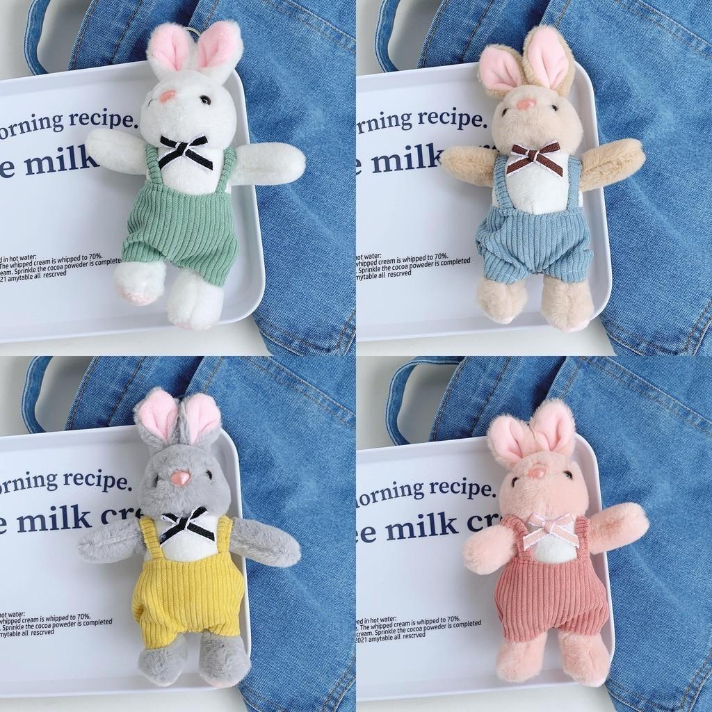 Adorable Mini Plush Rabbit Keychain Soft Cartoon Animal Doll For Backpacks