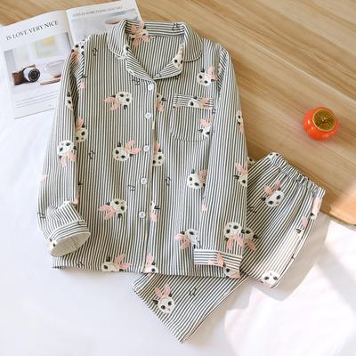 Pijamas Nuevos de Otoño e Invierno de Dos Piezas para Pareja de Manga Larga y Pantalón de Algodón con Capa de Aire Engrosada para Hombre y Mujer