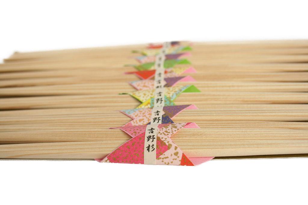 Kikusui Yoshino Cedar Ranchu Chopsticks Premium Disposable Chopsticks for Hospitality and Guests (10 Pairs) -