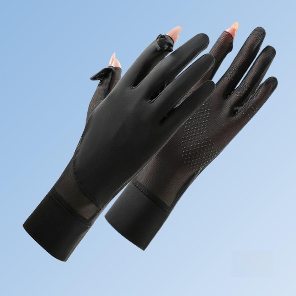 Ice Feeling Cycling Gloves Thin Fullfinger Touchscreen Gloves Summer Driving Gloves