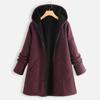 Women's Fashion Autumn/Winter Hooded Reversible Fleece Sweatshirt Jacket Cotton Padded Thick Hooded Women's Coat