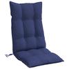 High Back Seat Cushions 6 Pcs Navy Blue Oxford Fabric