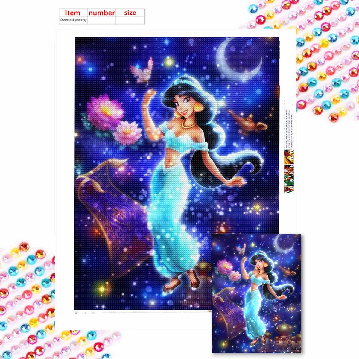 

Полная круглая алмазная живопись Танцующая принцесса Искусство Стразы Картина Мозаика Сделай сам 5D Вышивка крестом Домашнее украшение Round 20x30cm