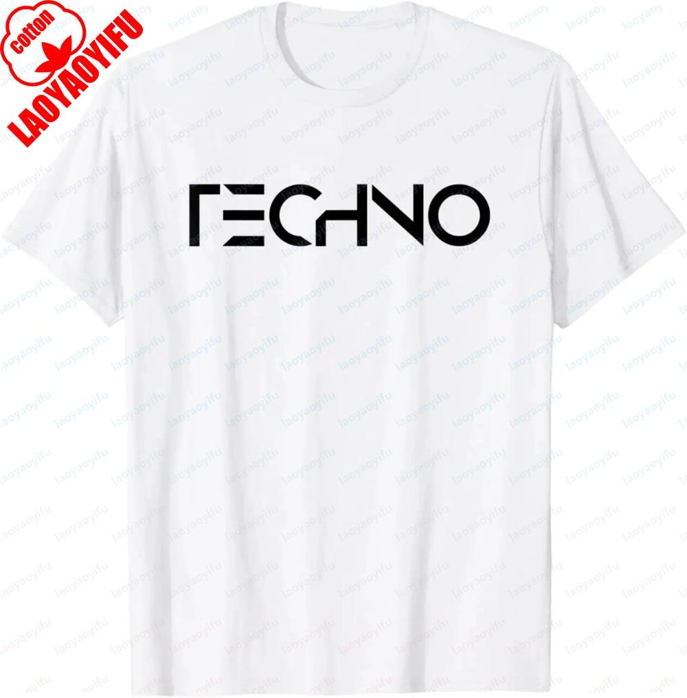 Techno Music Optical Illusion Glitch Trippy EDM Rave TShirt Vintage Women Clothes Y2k Tops Ropa De Mujer Harajuku Style Tee