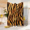 1Pcins Wild Tiger Stripe Blanket, a Trendy And Cozy Flannel Throw for Your Bedroom Or Sofa, Available In Various Sizes Including a Large 59*79 Inch Op