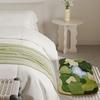 Garden Moss Hand Tufted Area Rug, Bedroom Bedside Rugs, Flocked Art Deco Carpet, Thickened Microfiber Floor Mat, Super Soft