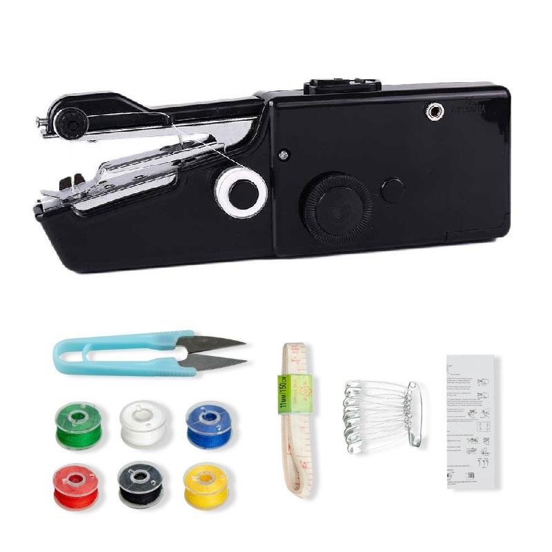 Portable Mini Manual Sewing Machine, Easy-to-Use Tool for Fabric, Handy Needlework Accessories, DIY Electric Household Device