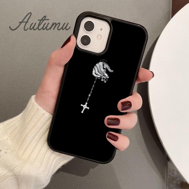 Cross On Bible Christian Catholic Phone Case for iPhone 11 12 13 14 Pro Max Mini XR XS SE 2020 6S 7 8 Plus Galaxy S21 S22 Cover