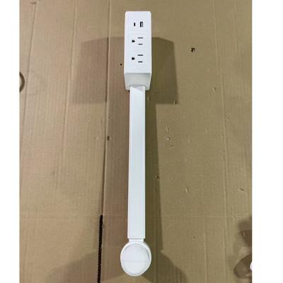 New Rotates 180° Electrical Outlet Extender Adjustable Length White Power Outlets Extender Power Expander for NightStand