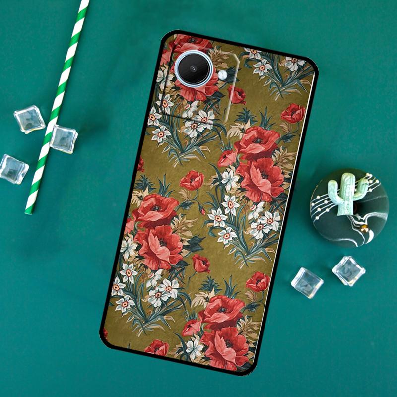 Russian Scarf Floral For Realme 15 14 13 12 11 10 Pro Plus C65 C67 C63 C61 C55 C51 C53 C35 C75 GT6 GT7 Pro Case