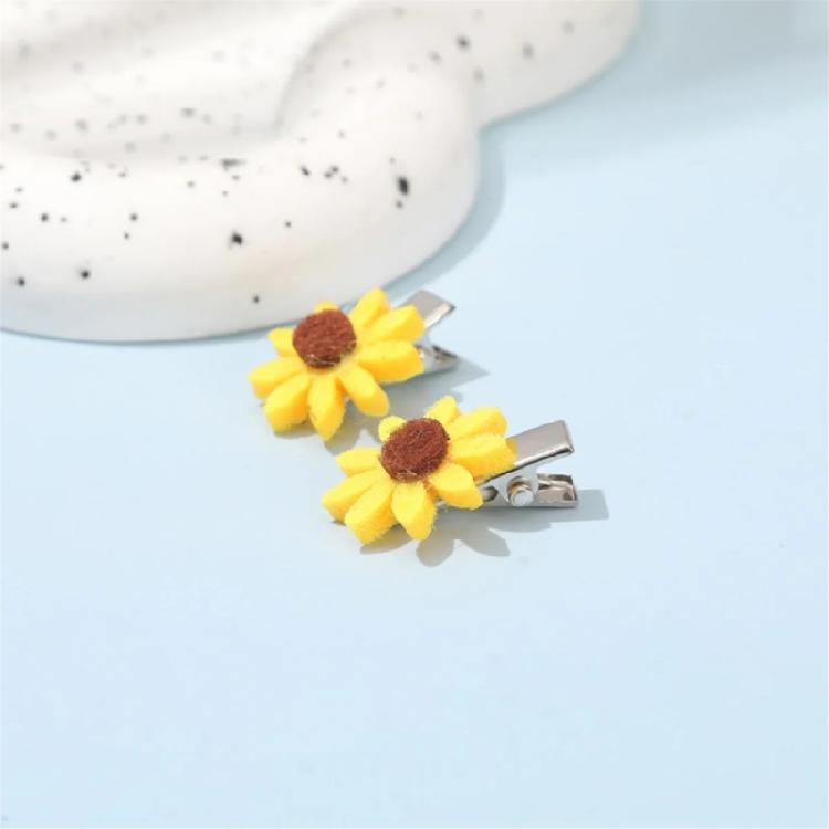 10PCS Sunflower Barrettes Soft Fabric Hair Clip with Secure Grip for Girls Women Everyday Styling Music Festival Needs
