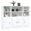 Buffet - Buffets 3 Pcs - White - Engineered Wood - Large Storage Space