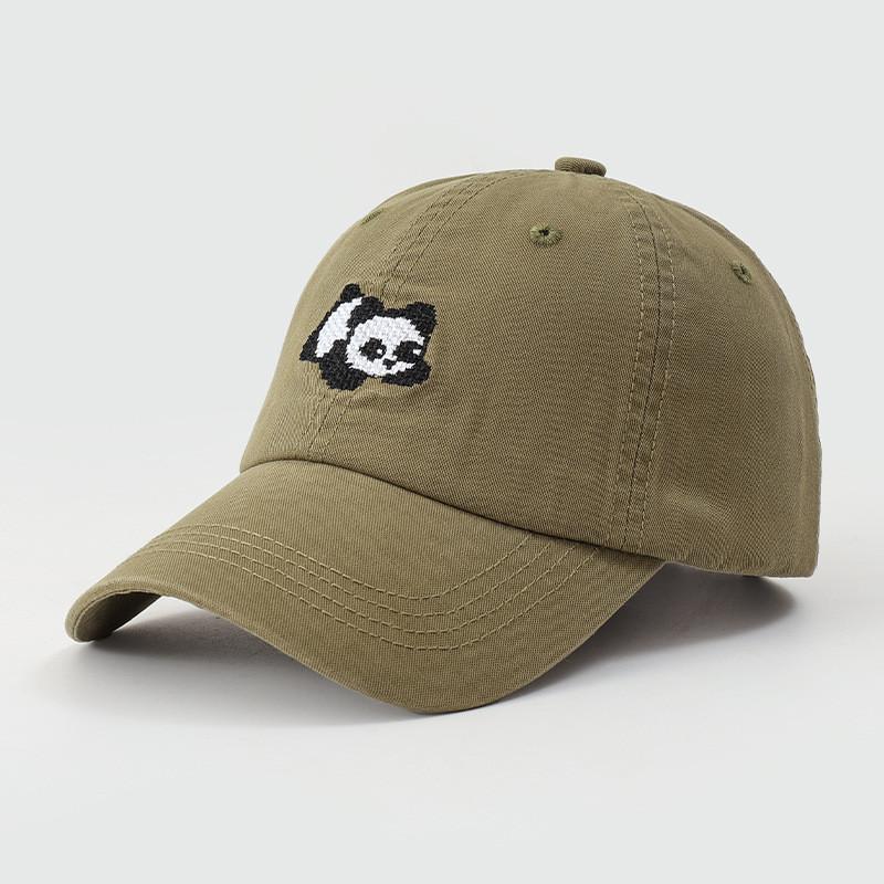 Bestickte Panda-Baseballkappe mit Sonnenschutz für den Sommer, Freizeitkleidung