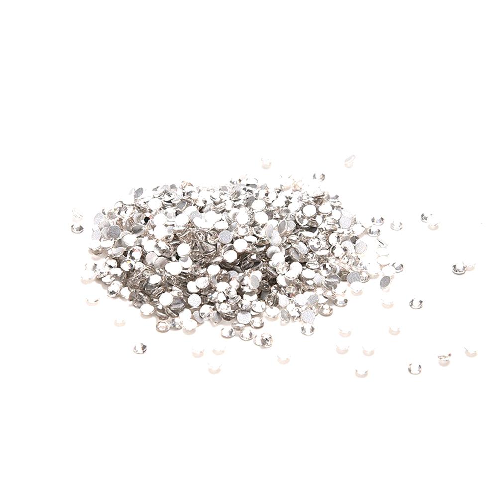 1440 pz ruota di strass per unghie HBG 1.6mm/2mm cristallo trasparente Flatback fai da te strass unghie Art Decor