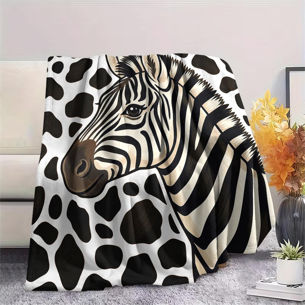 animal patterns Print Flannel Blanket High quality Comfortable for All Seasons Home Decor Warmth and Comfort Perfect for Christmas Gifts