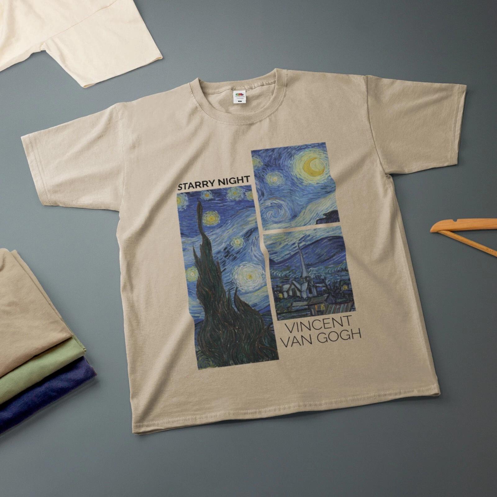 Starry Night van Gogh T-Shirt Classic Painting Tee Various Sizes & Colours S