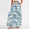 Women's Loose Casual Pants Bohemian Floral Print High Waistband Bag Flowing Pants