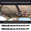 1 Pair Car Fishing Rod Holder 7 Loop Adjustable Heavy Duty Auto Vehicle SUV Truck Wagons Fishing Pole Rack Carrier Belt Storage Fixing Organizer Strap