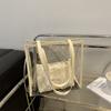 Women S Transparent Jelly Tote Bag Large Capacity Single Shoulder Bag Urban Style