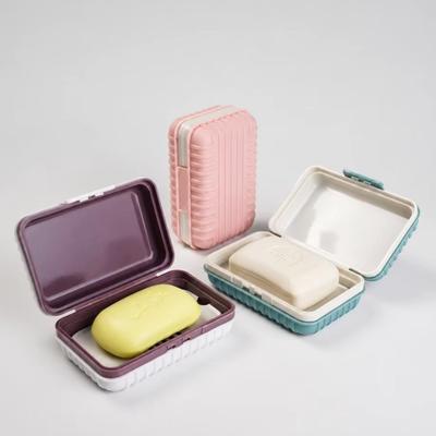 Waterproof Travel Soap Dish Drainable Design Soap Dish Portable Plastic Soap Box  for Home Use