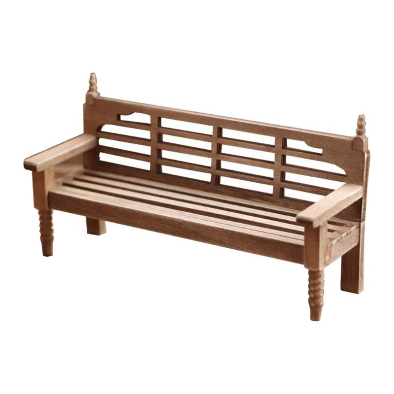 

Realistic Wooden Dollhouses Chair 1/12 Scale Miniature Furniture Model Figurine For Park Scene Decoration Craft Project 1