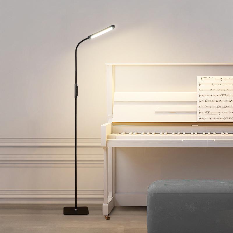 Adjustable LED Floor & Table Lamp with Remote Control, 3 Color Temperatures, 6 Brightness Levels.