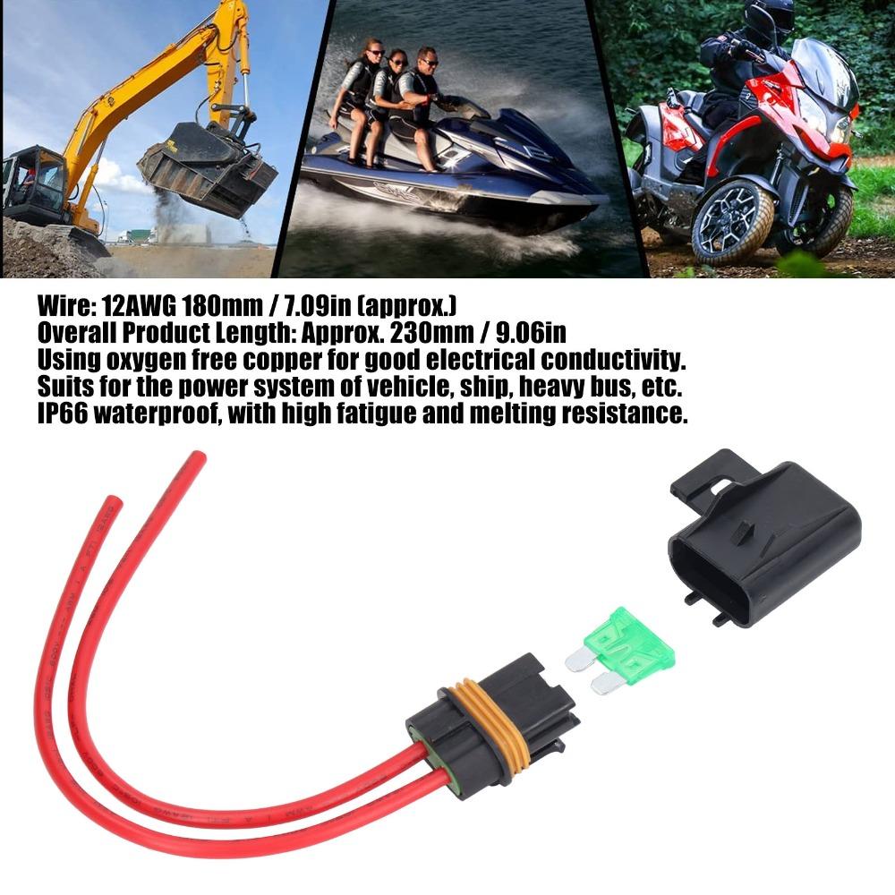6PCS Easy Installation Waterproof Holder 30A Wiring Harness Inline Holder  Vehicle Installation