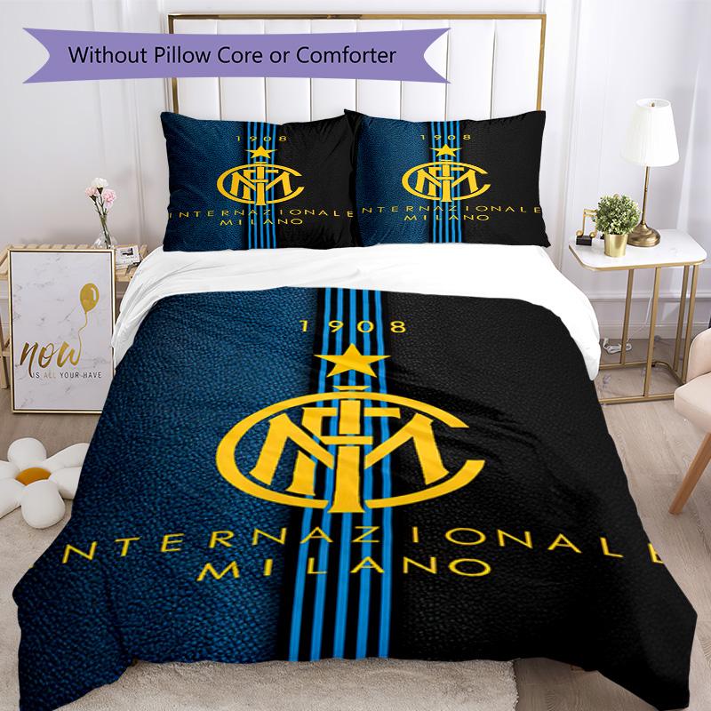 Inter Milan Bedding Set Breathable Duvet Cover With Pillowcases Home Decoration Birthday Gift