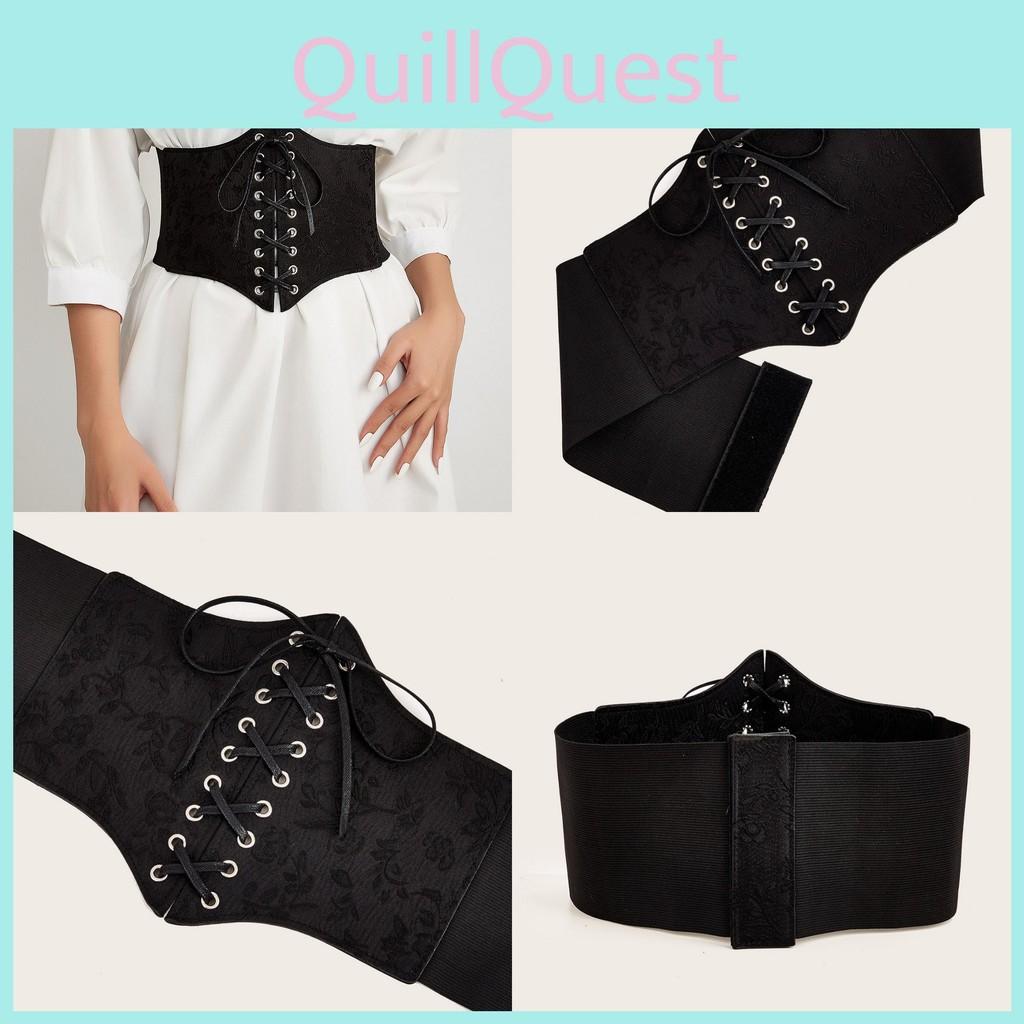 Solid Fashion Color Strap Design Floral Pattern Women Casual Wide Belt Daily For