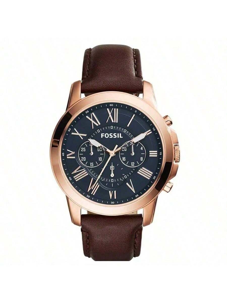 Новые мужские часы Fossil - Минималистичные, Элегантные, Роскошный стиль. Кварцевый хронограф FS5068, FS5060 синий