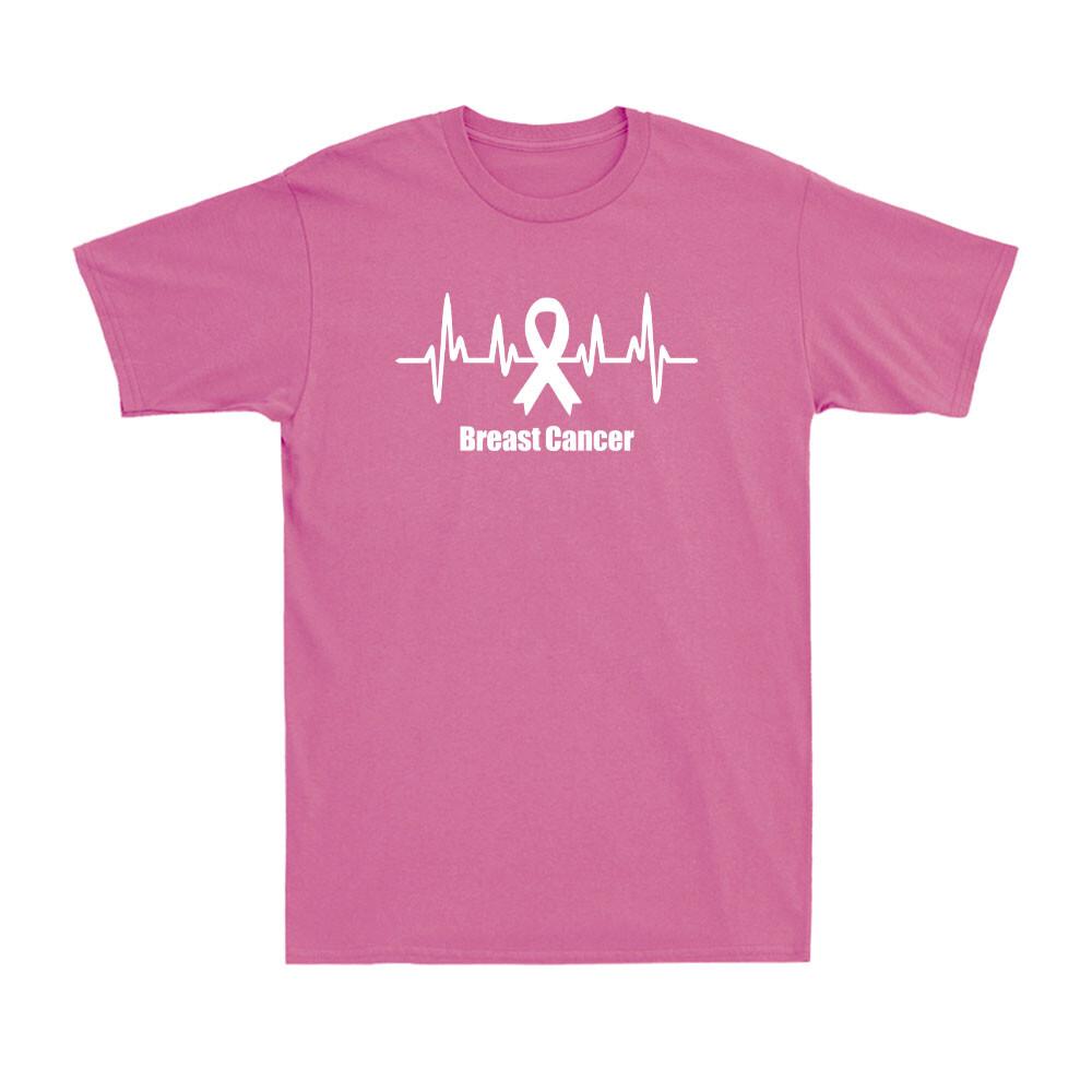 Heartbeat Ribbon - Breast Cancer Awareness Hopr Fight Novelty Unisex T-Shirt S