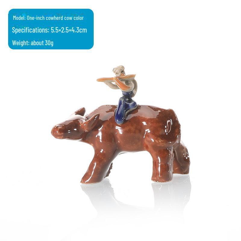 Ceramic Animal Ornaments for Aquarium Landscaping - Includes Duck, Cow, Crane, and Mandarin Duck.