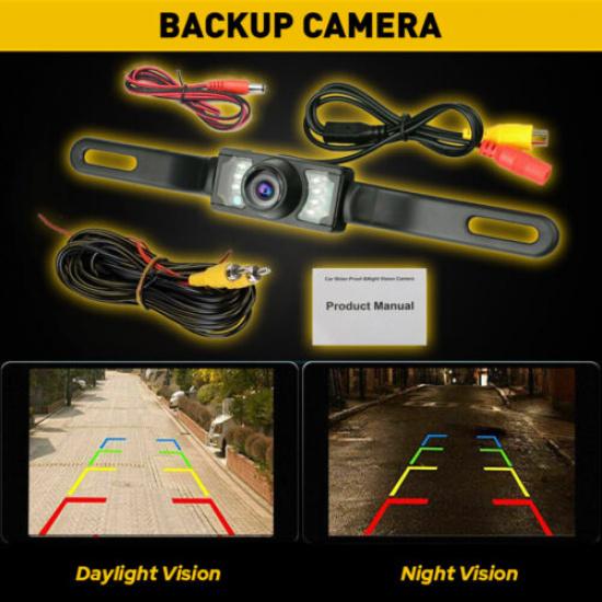 Car Rear View Camera Reverse Backup Camera Night Vision License Plate Waterproof