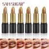 6 Colors Glitter Lipstick Diamond Pearlescent Gold Sexy Red Lipssticks Waterproof Lasting Non-Sticky High-Shine Lip Gloss Makeup